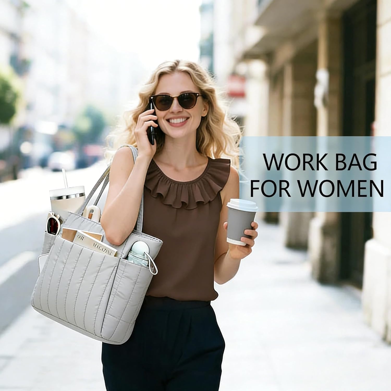 Travel Tote Bag for Women, Waterproof Lightweight Casual Totes, Large Capacity Travel Bag for Daily Outings