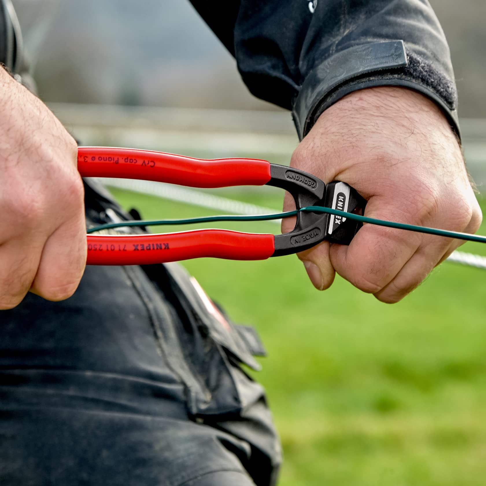 KNIPEX CoBolt XL Cortabulones compacto con cartulinas autoservicio recubiertos de plástico 250 mm, 71 01 250 SB