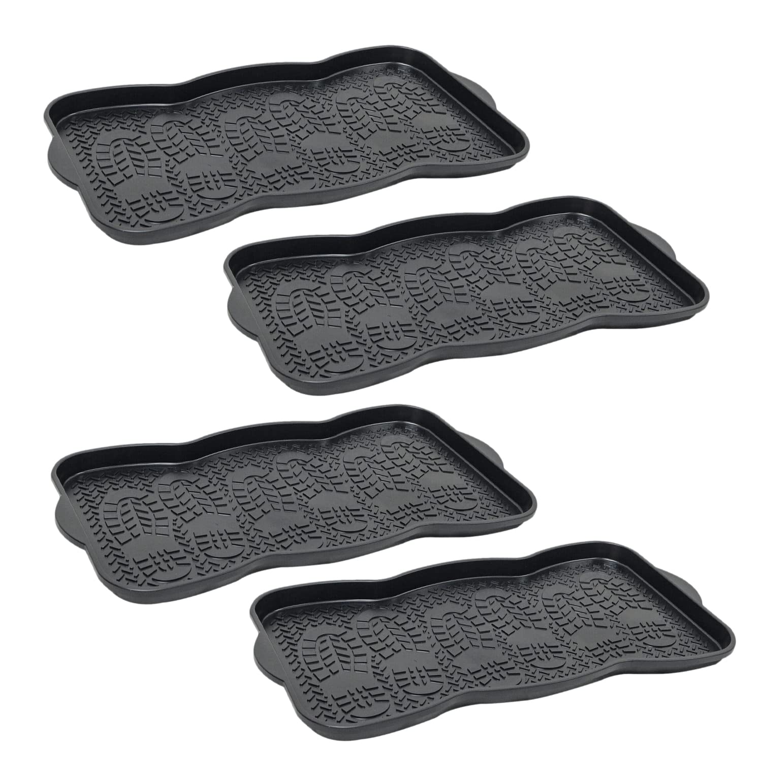 Crystals Multipurpose Foot Bath Tray Accessory for Hot Tubs and Spa Pools, Non Slip Design Boot Tray for Rain, Winter Boots (Four Trays)
