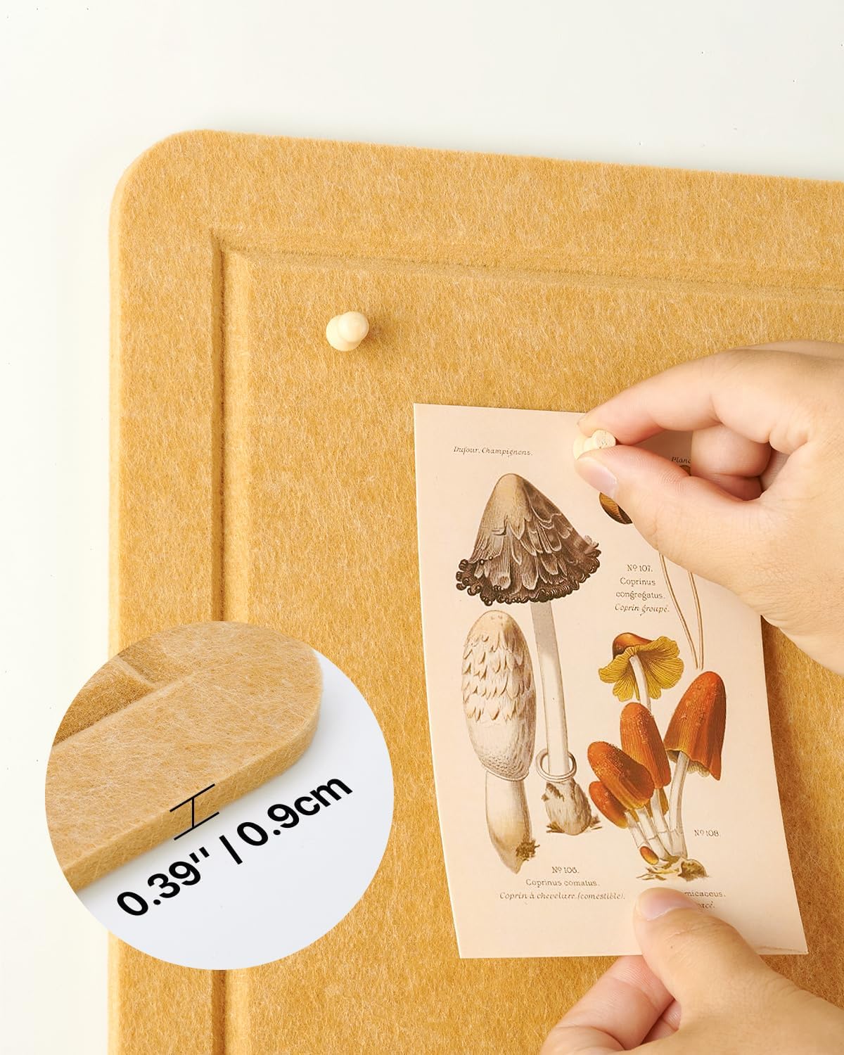 Bulletin Board, 48 x 36 inches Cork Board Alternative, 12 Pack Felt Pin Boards for Walls Home Office Decor, Classroom with 60 Adhesive Tabs Longan Yellow