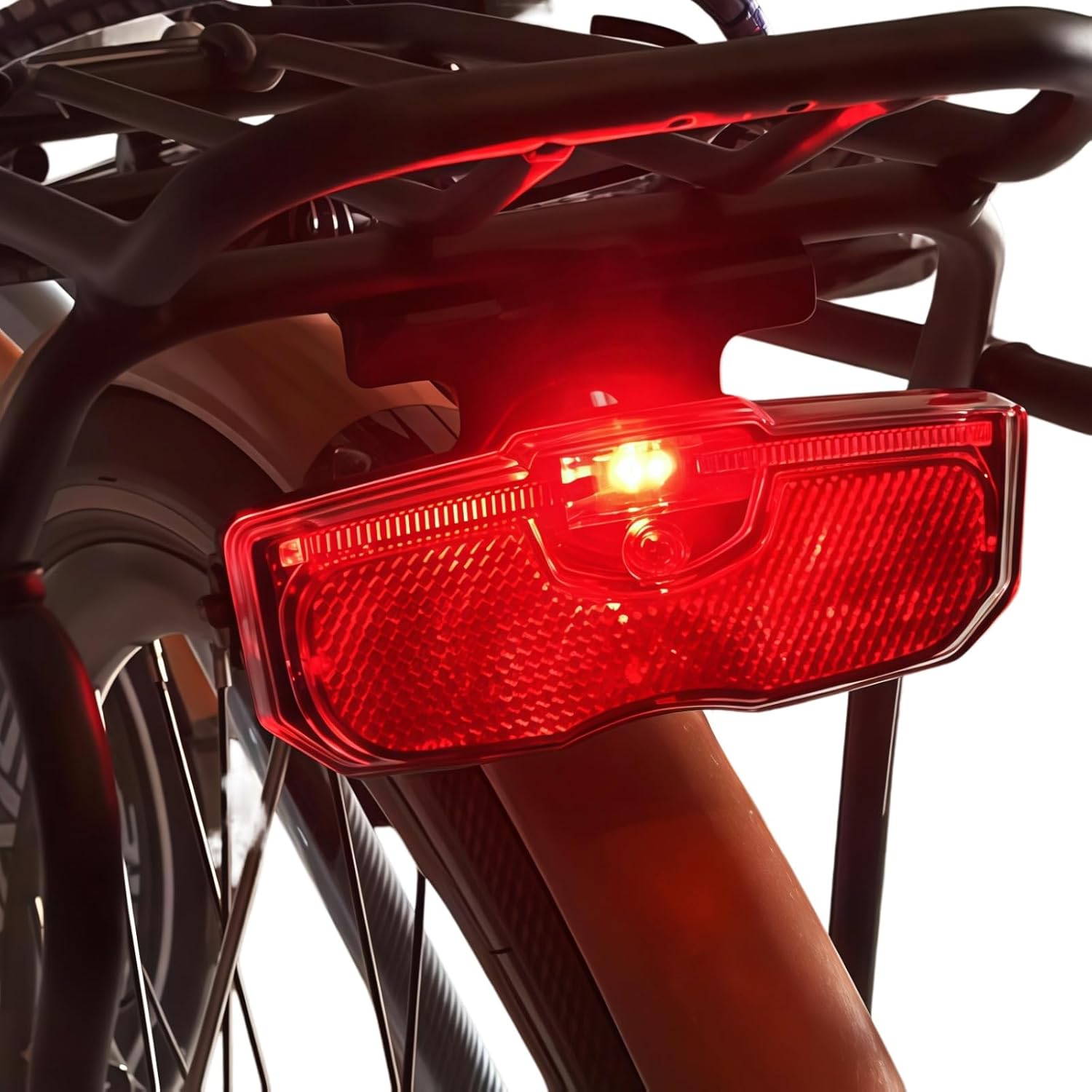 Bike Rack Tail Light Reflector for Night Riding, 80mm Screw Mounted