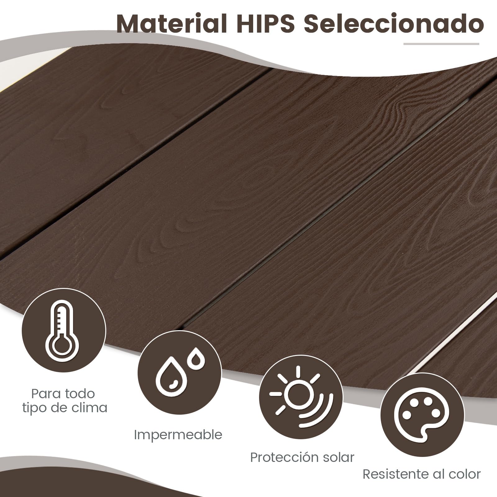 COSTWAY Mesa Colgante Plegable de Balcón, Altura Ajustable en 3 Niveles, Barandas de 3-15 cm, Mesa Plegable Balcon, Terraza, 40X60cm, hasta 30kg (café)