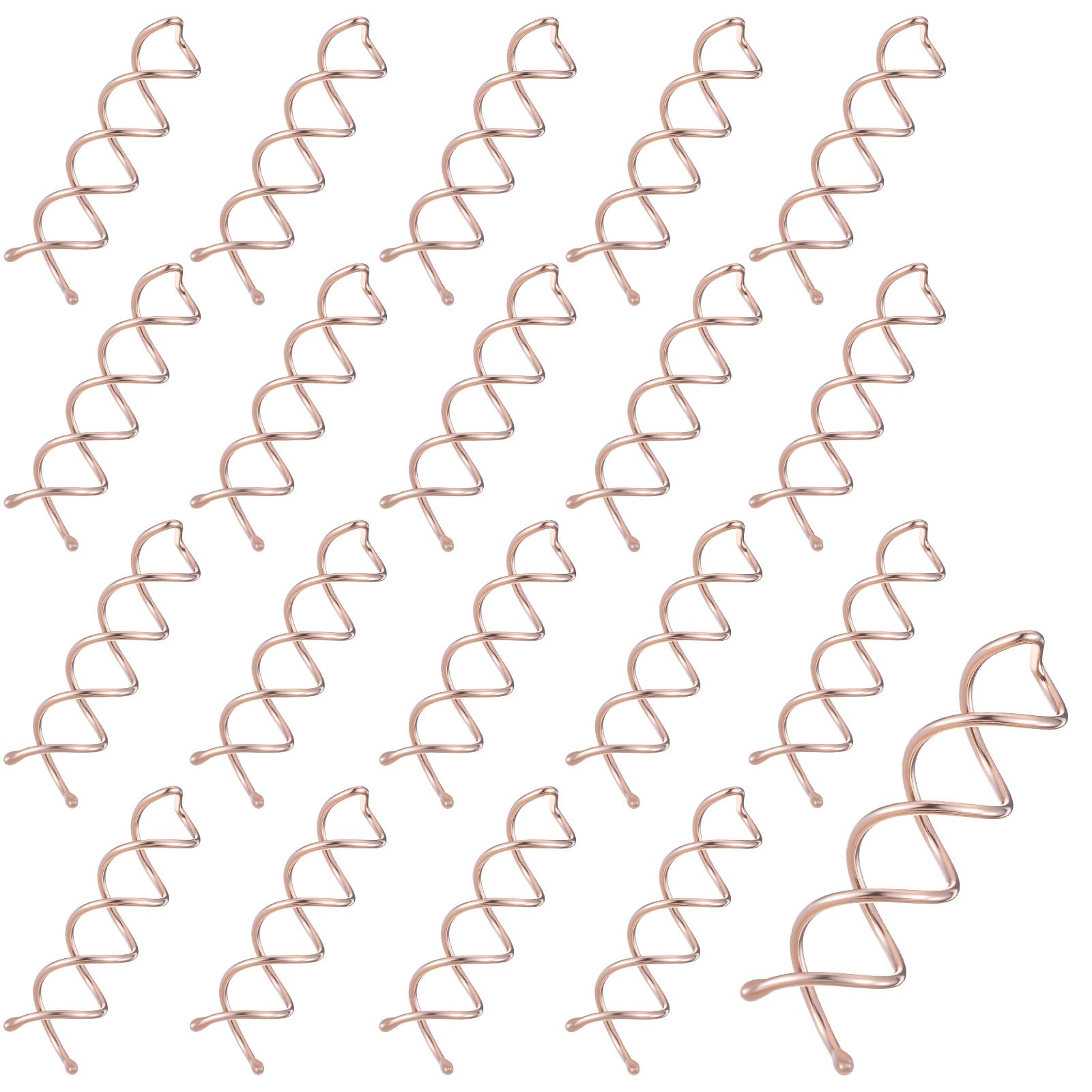 Molain 20 Stück Spirale Haarspange, Spiral Haarnadeln Haar Clip Haar Accessoires Rotierende Diy Haarnadeln Haarspangen für Haarstyling Geeignet Für Verschiedene Frisuren (Roségold)