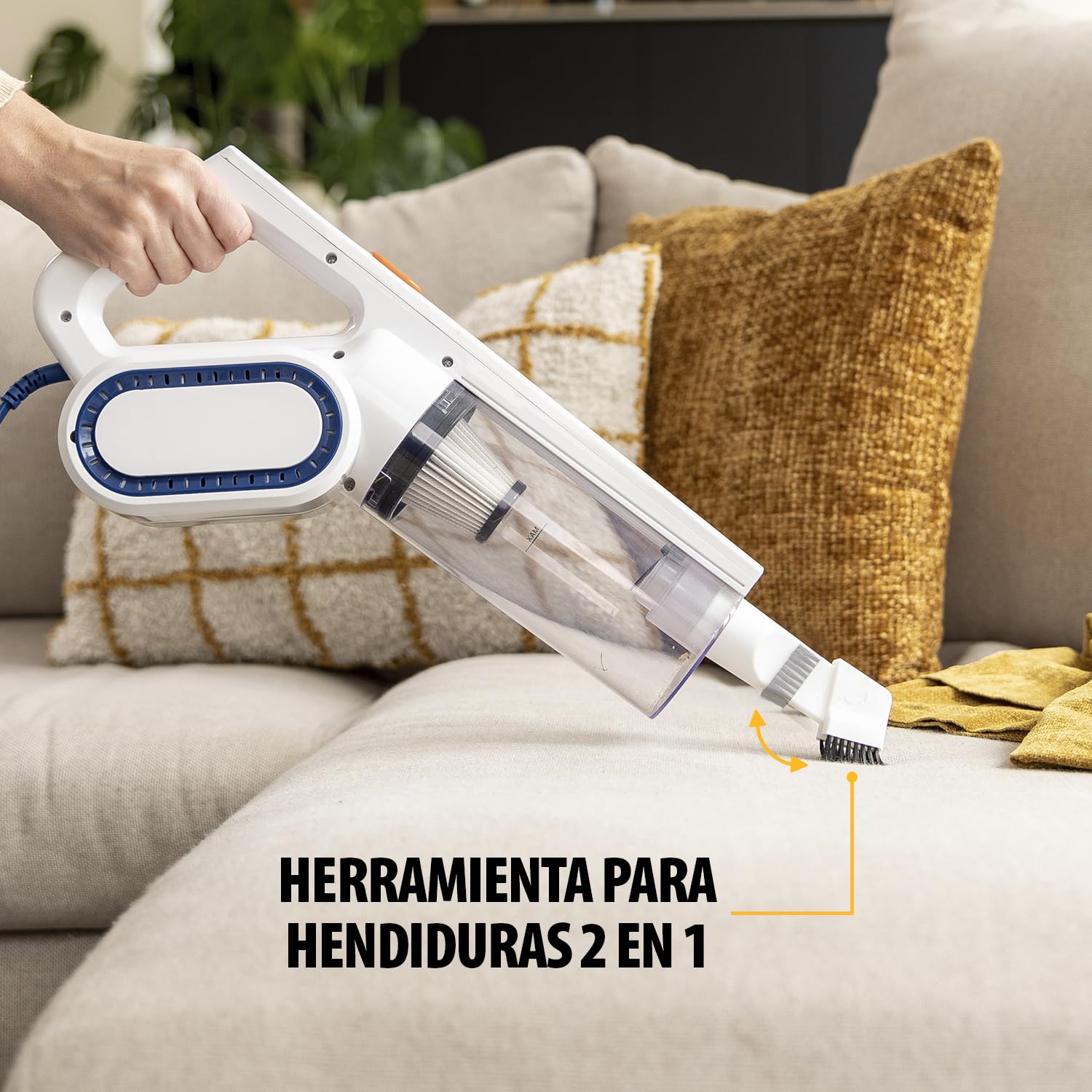 Aspirador de Varilla Tristar 2 en 1 con Cable - Aspirador de Mano y Aspirador de Varilla - Cable de 6 Metros - 400 W - 2 Accesorios - SZ-2308