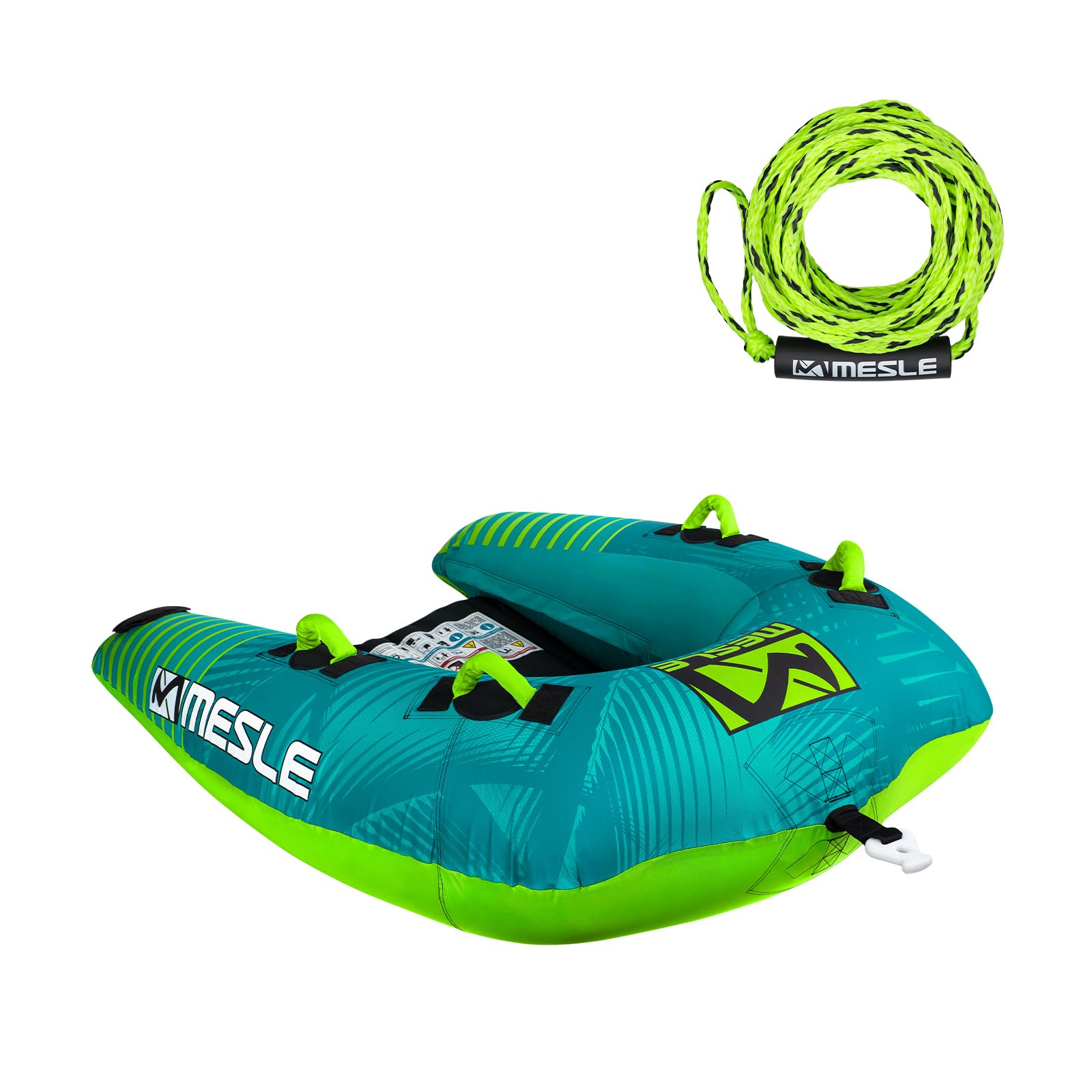 Wakester aufblasbarer Schlepp-Ring Tube Set mit Leine 1-2 Personen