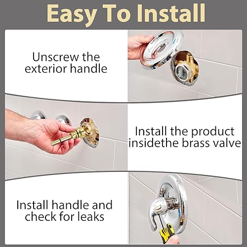 Miniatura 5 de RP51919 Reemplazo del cartucho desviador de 6 ajustes para el cartucho de ducha RP51919, fácil de instalar, sin fugas de agua