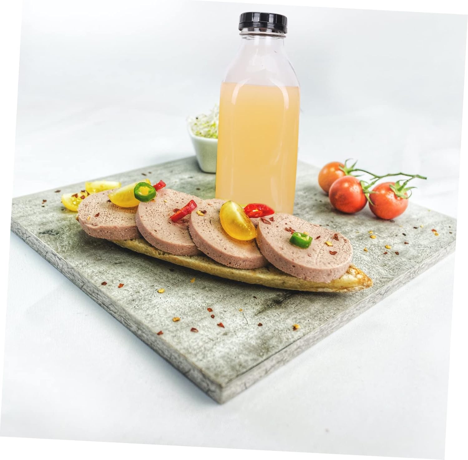 PRETYZOOM 5pcs Bpa Glass Milk Bottles Juice Containers Reusable Water Bottles Flasks for Liquor Easy to Wash