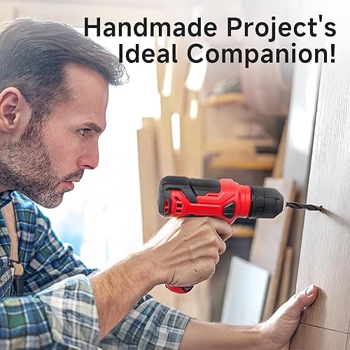 Miniatura 3 de Juego de herramientas - Conjunto de herramientas con taladro inalámbrico de 8V, 132 piezas, herramientas para el hogar, perfecto para propietarios,