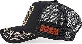 Trendy Apparel Shop Animal Design Square Embroidered Snapback Trucker Cap