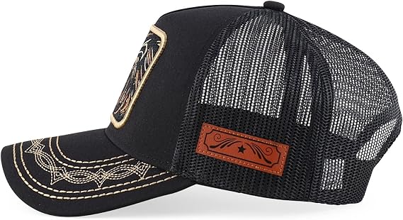 Trendy Apparel Shop Animal Design Square Embroidered Snapback Trucker Cap