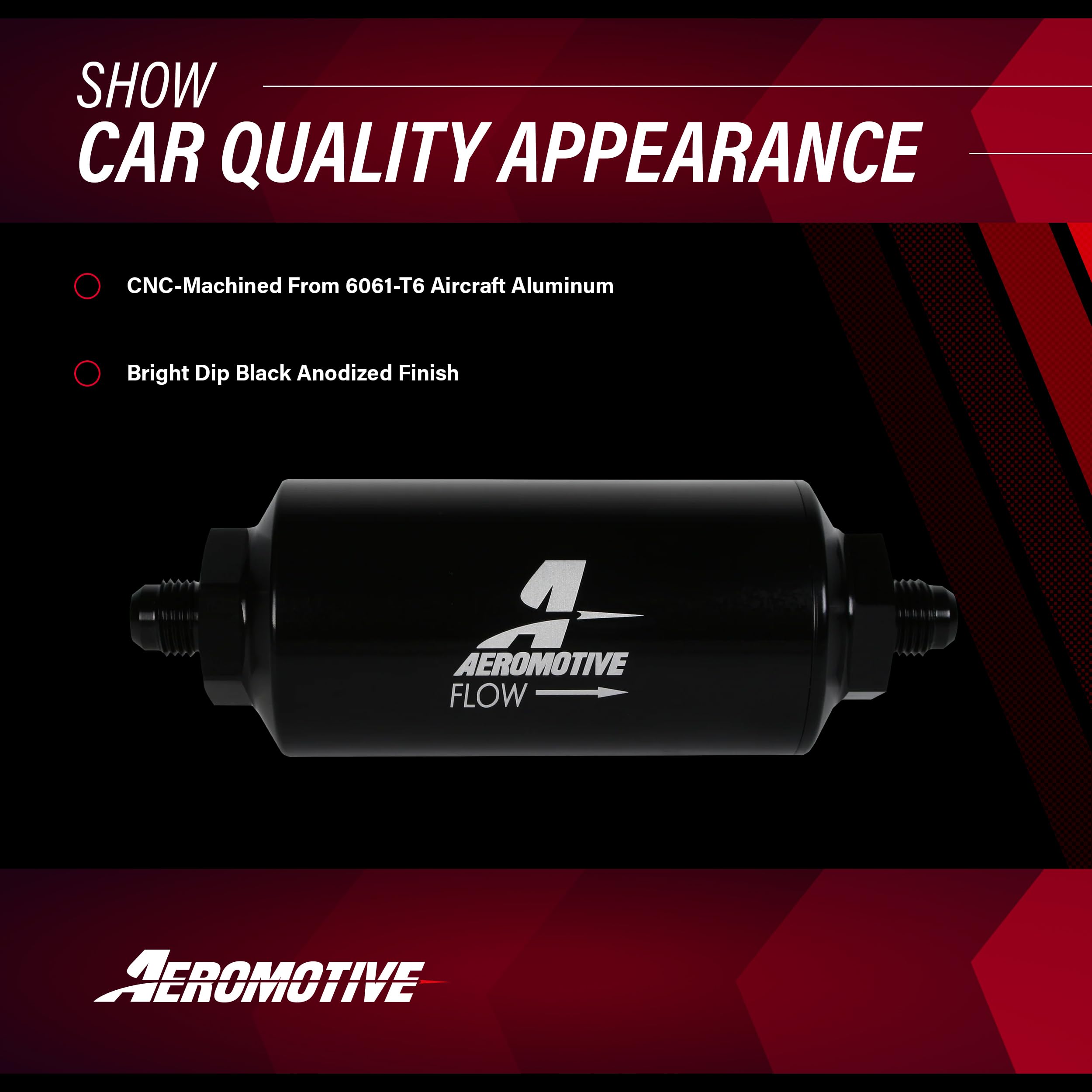 Amazon.com: Aeromotive 10 Micron Black Inline Fuel Filter - 10