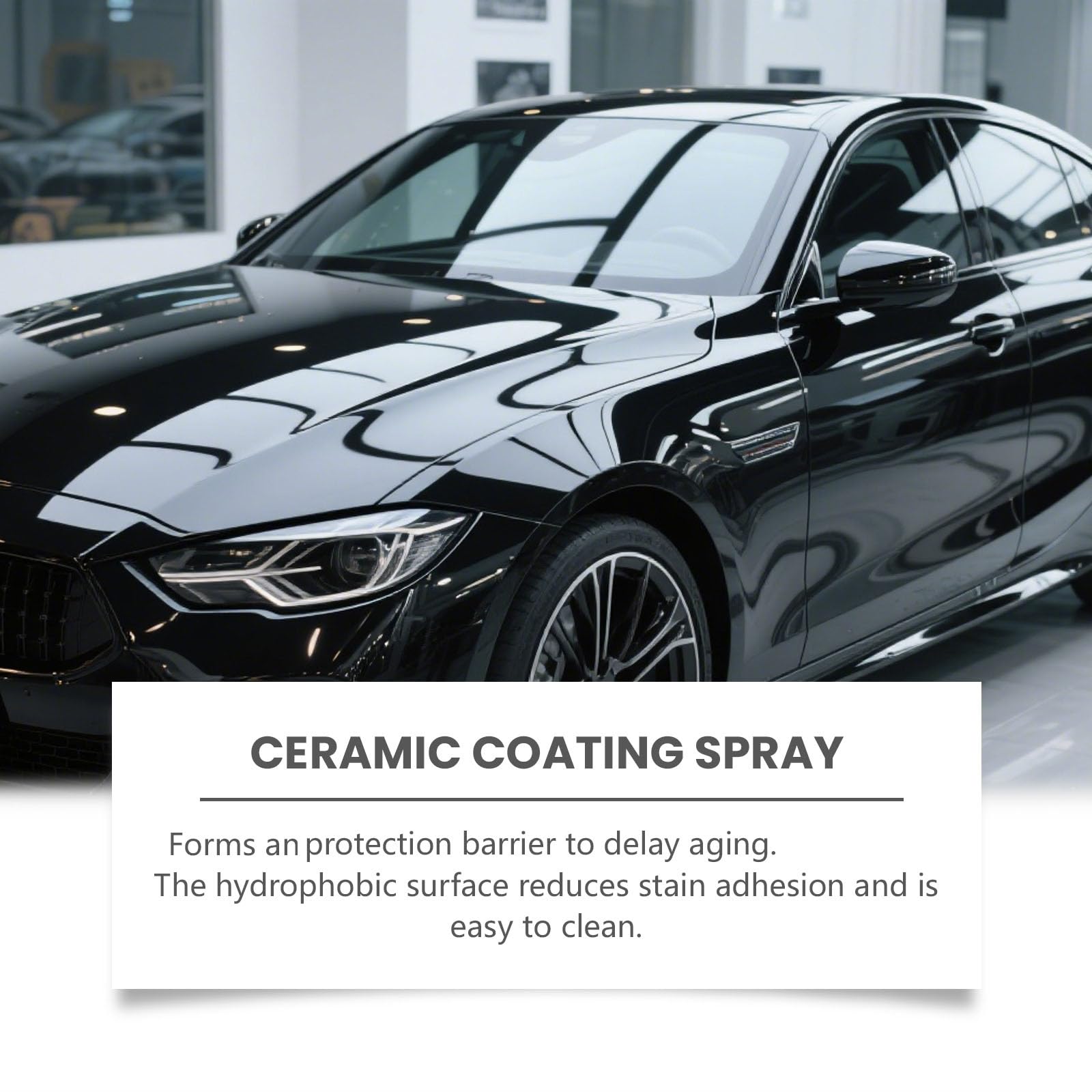 Spray ceramiczny do samochodów, 3 w 1, szybko działający, wysoce ochronny, hydrofobowa politura, wosk samochodowy, bezwodny spray do mycia szyb (6 szt.)
