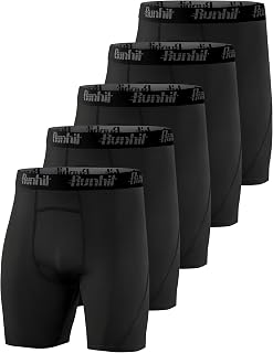 Men's Compression Shorts with Pockets Athletic Running Spandex Shorts Sports Workout Performance Base Layer Underwear