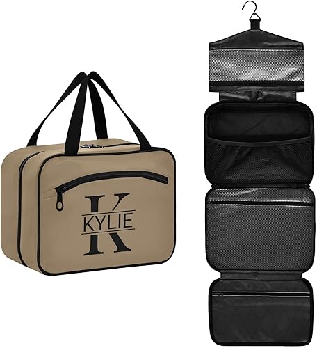 Miniatura 147 de Sinestour Neceser personalizado para mujeres y hombres, organizador de maquillaje de viaje con gancho para colgar, bolsas de cosméticos, bolsa