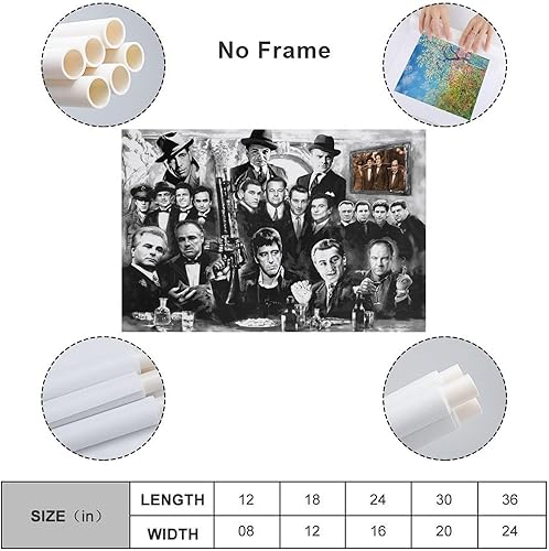 Miniatura 2 de NaskOn Póster de la última cena de Gangsters Al Pacino, póster de famosos gángsters, póster de mafia, impresiones artísticas de pared para