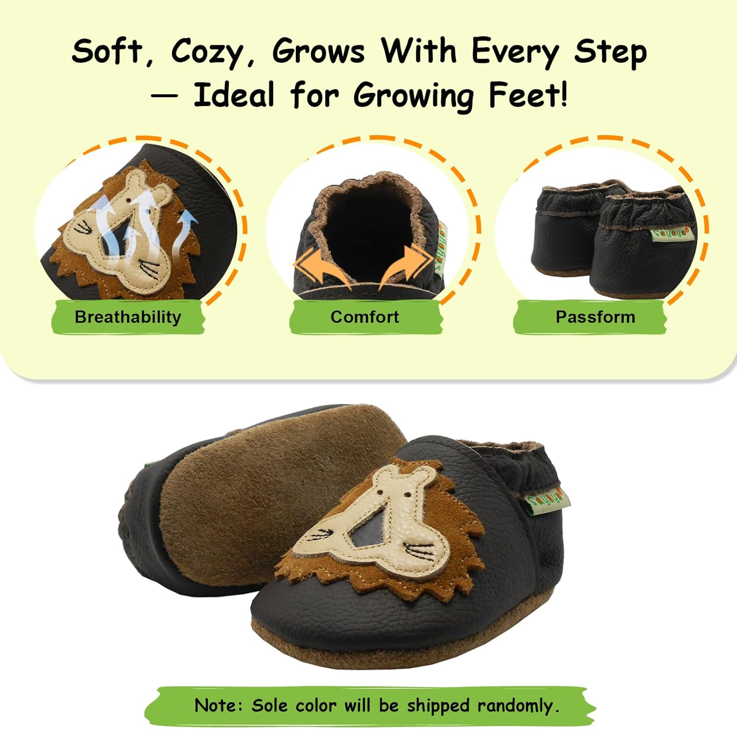 SAYOYO Baby Shoes Soft Leather Sole Infant Toddler Prewalker Shoes - Image 4