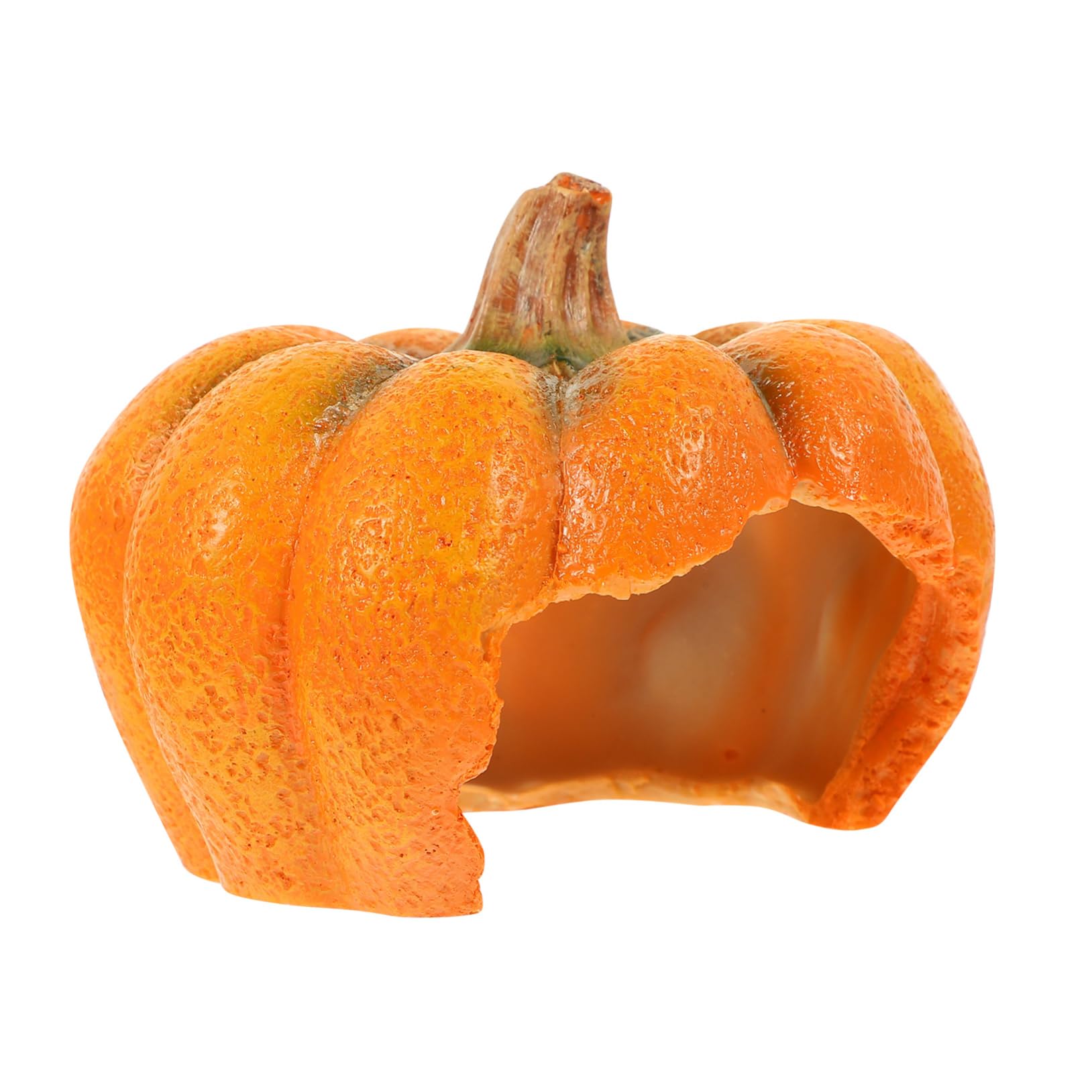 CIYODO Snake Hide Resin Lizard Hideout Pumpkin Decoration for Hamster Shelter Lightweight Terrarium Cave for Reptiles Stain Resistant and Durable Landscape Prop