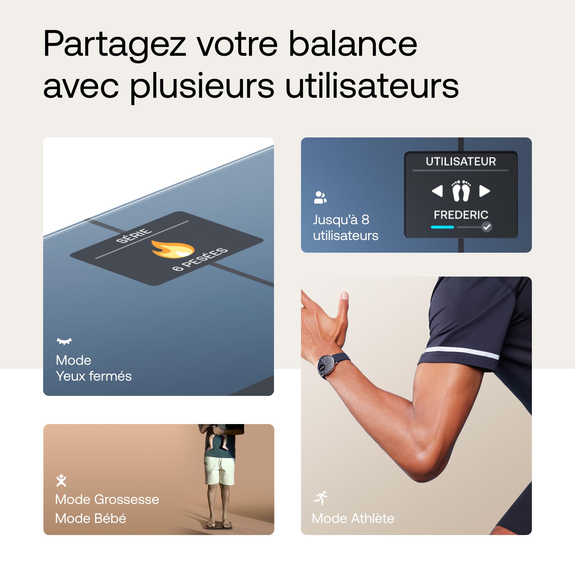 WITHINGS Body Smart - Balance connectée avec composition corporelle avancée (Poids, Masse grasse/Musculaire/Osseuse, Eau, Graisse viscérale), Balance pèse personne WiFi et Bluetooth, Black/Noir