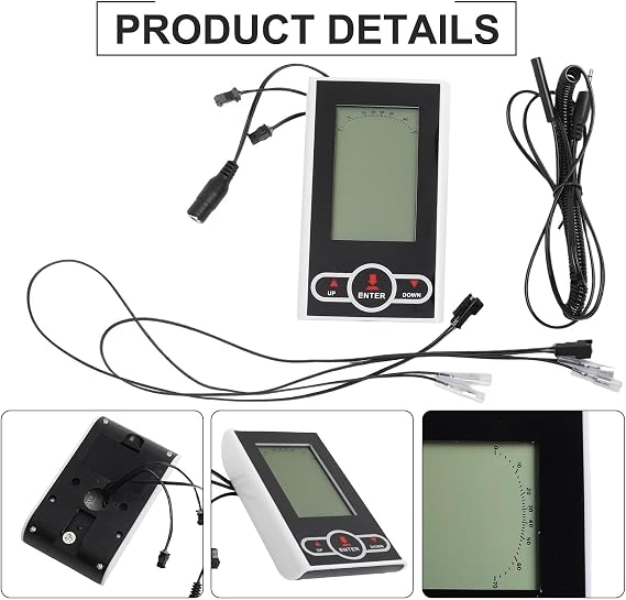 Exercise Bike Monitor Speedometer, Replacement Monitor Speedometer For Stationary Bikes, Heart Rate Trackers, For Exercise Bikes And Elliptical Machines, 13780mm