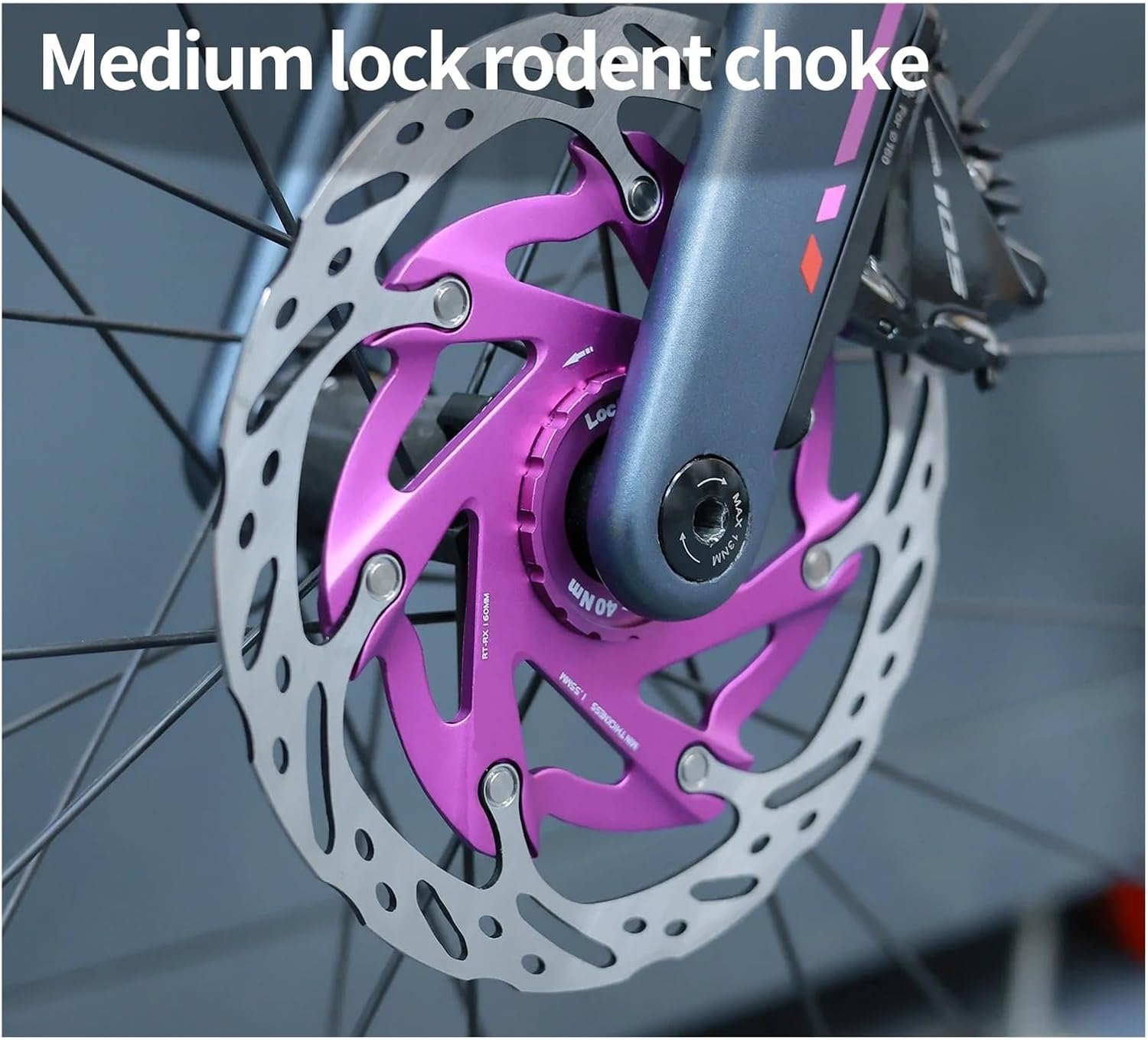 Bicycle Brake Disc Ultralight Center Lock Bicycle Brake Rotor With Heat Sink 140/160mm 1.8mm Thickness For Road Bike And MTB Brake Rotor(Pink 160mm)