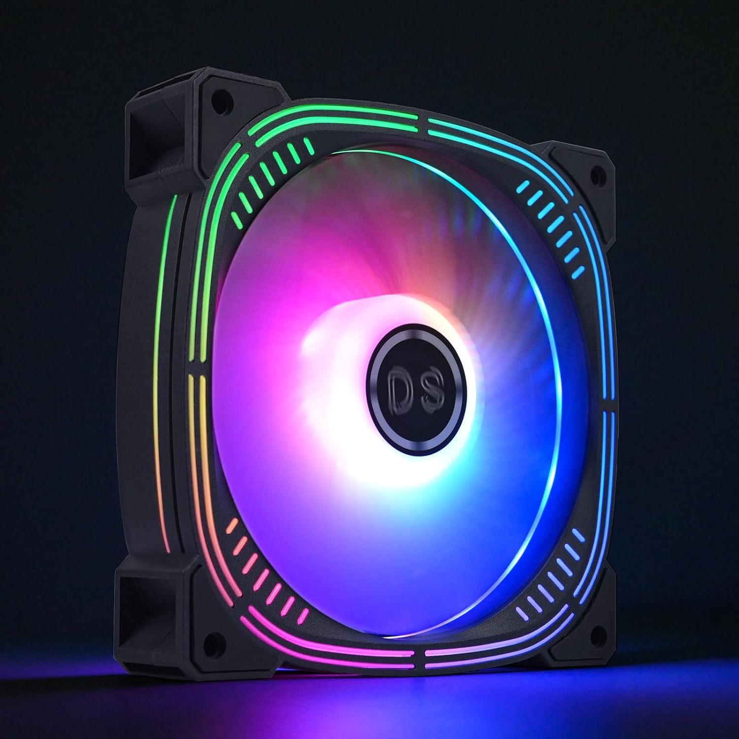 DS Rainbow LED RGB Lüfter mit Controller für PC-Gehäuse, CPU Kühler