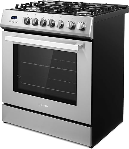 Miniatura 5 de COSMO COS-305AGC - Cocina independiente de gas para horno individual de 30 pulgadas y 5.0 pies cúbicos con placa de cocina de 5 quemadores y