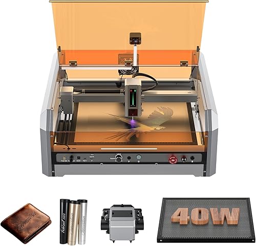 Miniatura 8 de Genmitsu Grabador láser L8, máquina de grabado láser todo en uno de 1,574.803 inmin, cortador láser de salida de potencia de 20 W, carcasa acrílica