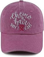 Vista 7 de Tbstlumd Chemo Hair Don't Care - Gorra de béisbol para mujer, divertida gorra de béisbol bordada ajustable de algodón rosa