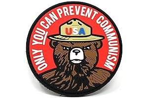 Only You Can Prevent Communism Bear Parody Tactical Hook and Loop Patch