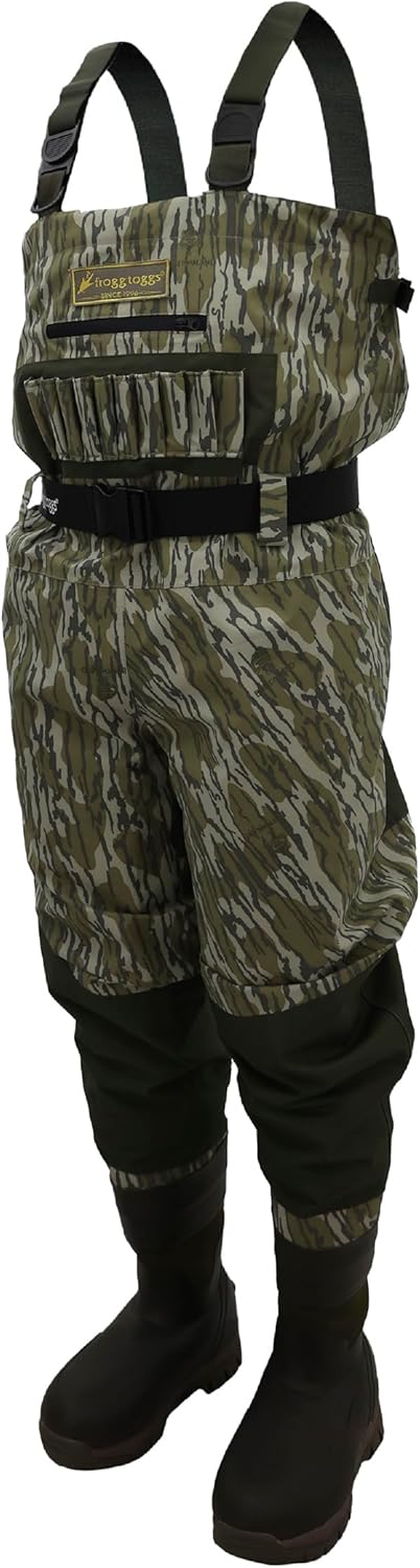 FROGG TOGGS Men's Grand Refuge 3.0 Waterproof Bootfoot Wader for Hunting with Removable Insulation Liner, Mossy Oak Bottomland, 8