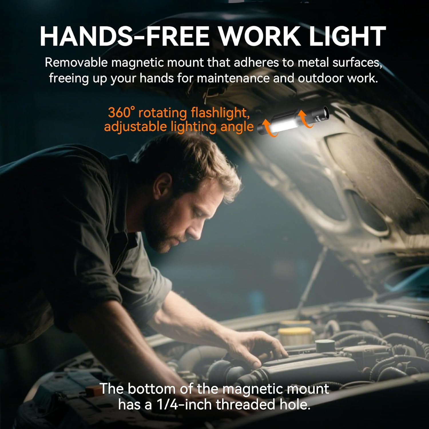 T7 Pro LED Rechargeable Flashlights High Lumens,1500 Super Bright Flashlights with COB Light,Focusable,Waterproof Flash Light for Camping Essentials,Outdoor&Home-Black