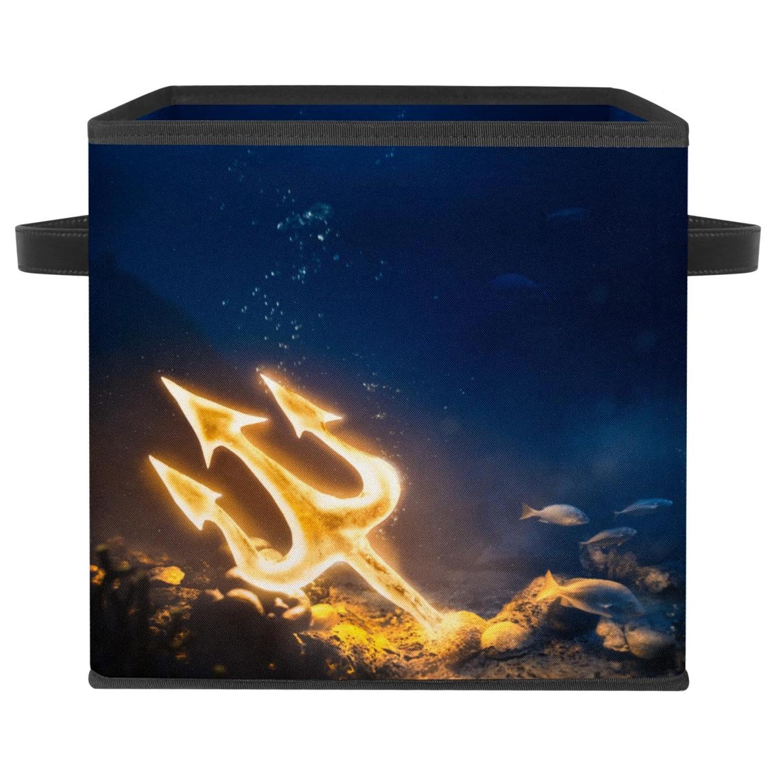 Cube de rangement en tissu avec poignées pour placard et jouets