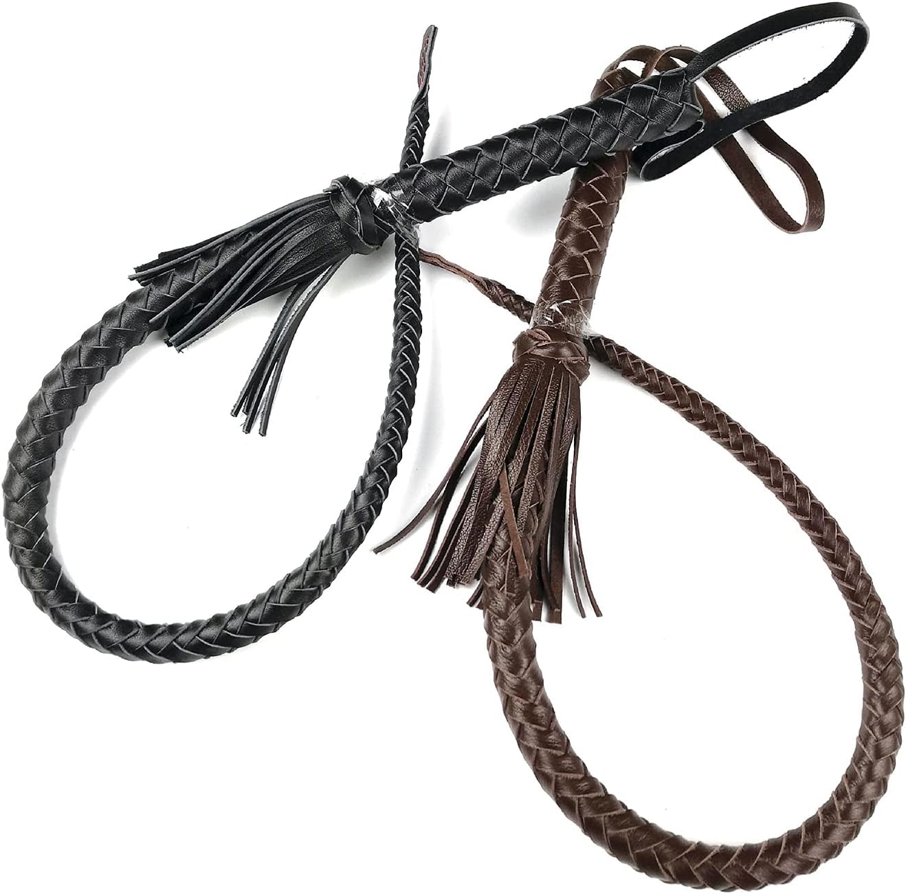 Frusta da Equitazione in Pura Pelle Frusta per Equitazione E Addestramento di Animali per Cane, Cavallo E Autodifesa - Corta, Robusta E Affidabile