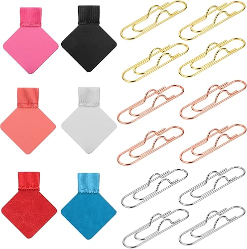 WSICSE 18 soportes para bolígrafos para cuaderno, clip adhesivo de metal para bolígrafo, para cuadernos, diarios, calendarios, planificadores,