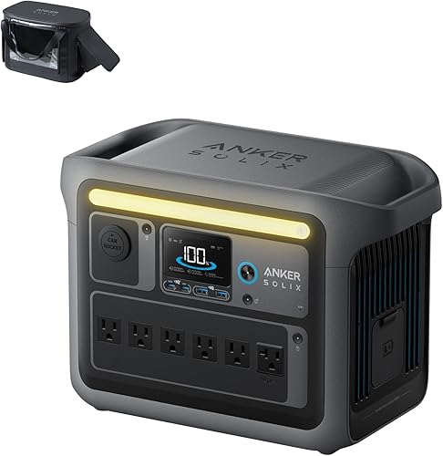 Miniatura 11 de Anker SOLIX C1000 - Estación de energía portátil c/panel solar de 400 W, generador solar de 1800 W, batería LFP de 1056 Wh (LiFePO4), 6 salidas