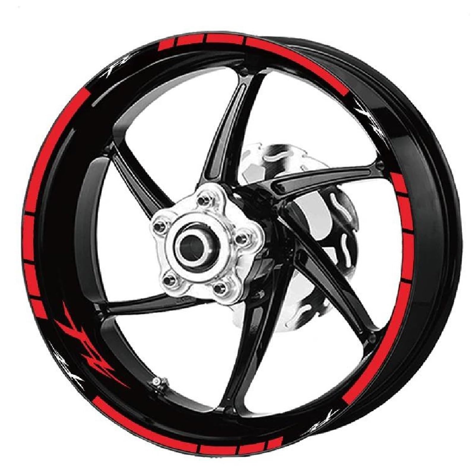 Motorradfelgenaufkleber, Reflektierendes Nabenstreifenband, Wasserdichtes Aufkleberzubehör Für Yamaha FZ Fz(Style 4)