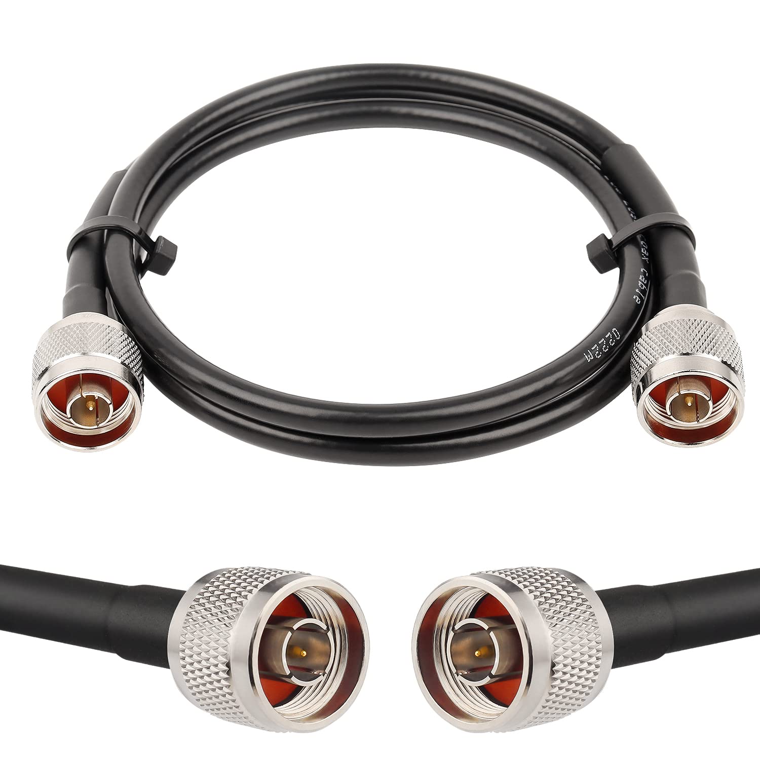 KMR240 N Cable - 3FT Ultra Low Loss N Male to N Male Cable Pure Copper 50 ohm for 3G/4G/5G/LTE/ADS-B/Ham/GPS/WiFi/RF Radio to Antenna or Signal Booster Use