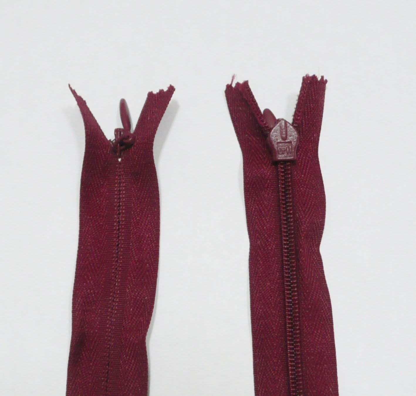 Opti 22" / 56cms Burgundy Wine red Concealed Invisible Zip (equivalent ...