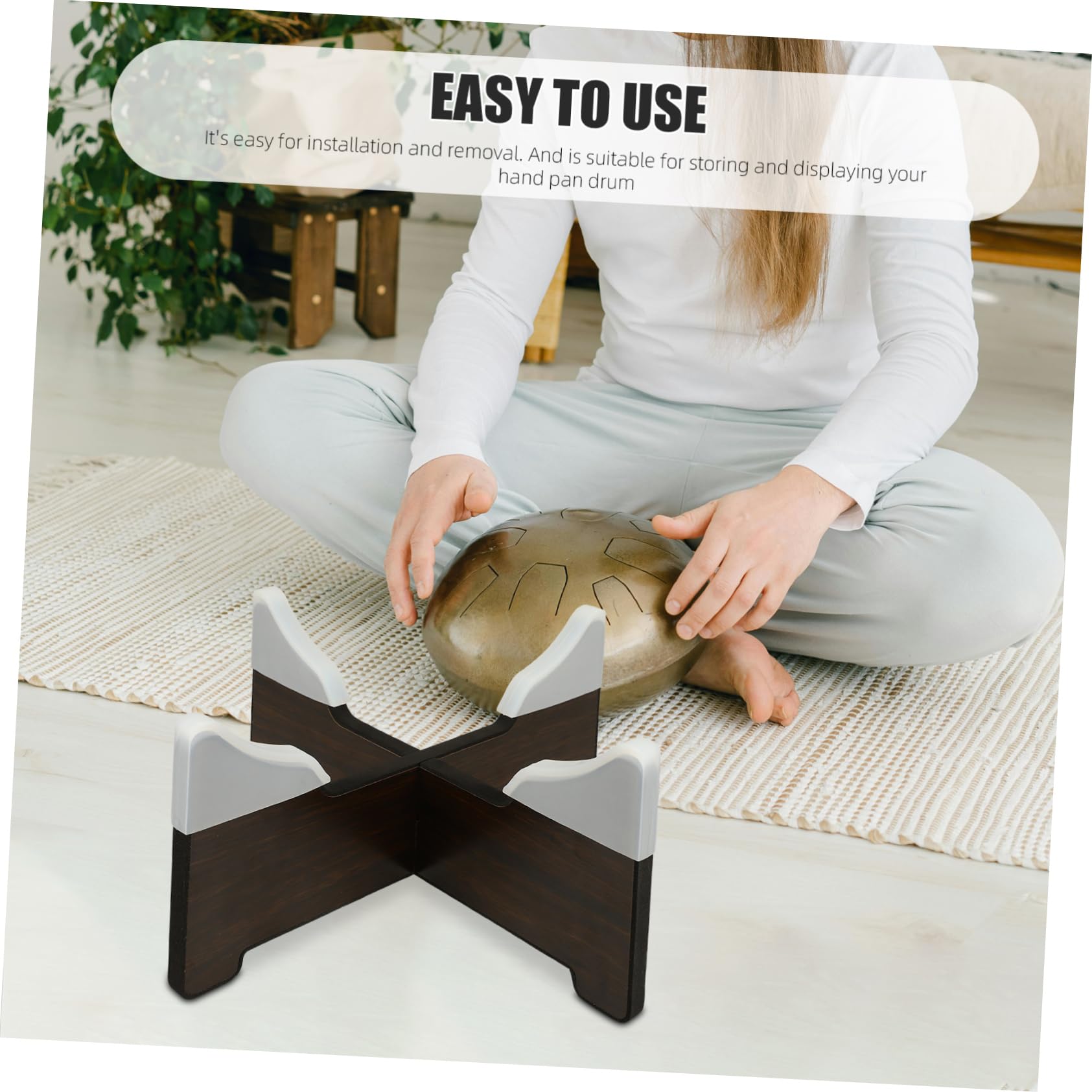Support Support Pliable en Bois pour Handpan pour Tambour à Langue