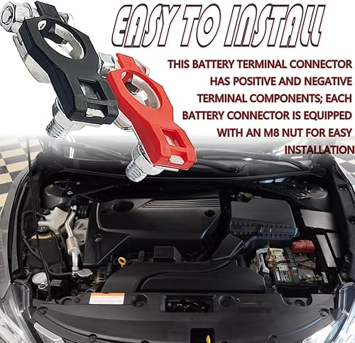 Miniatura 5 de 2 conectores de terminal de batería, positivos y negativos, compatibles con Nisan Infiniti T0yota 243407F000 243407F001