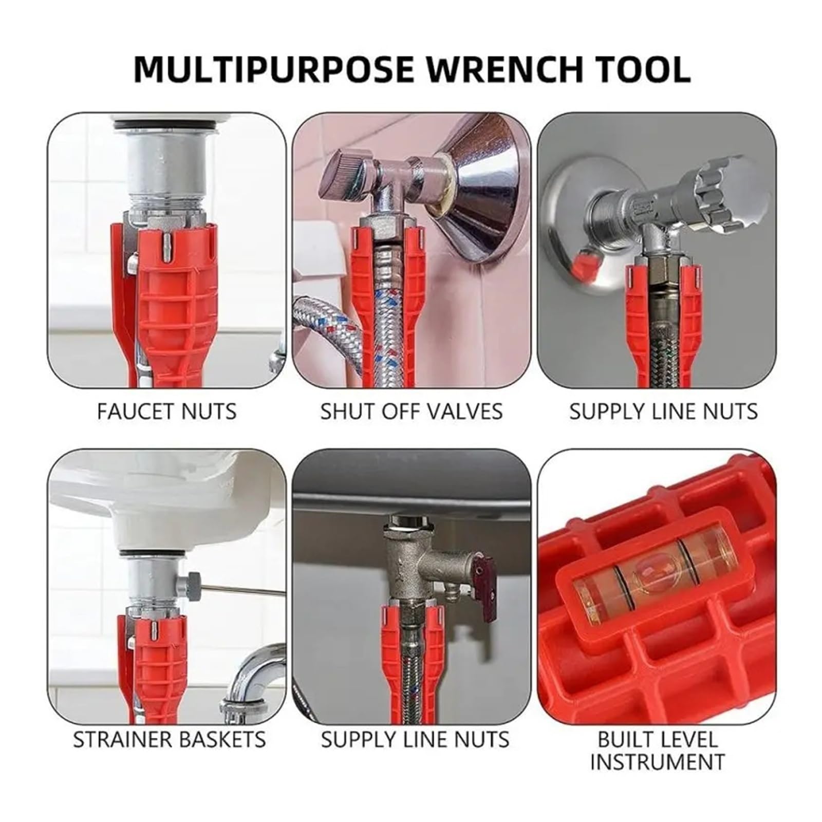 14 en 1 Faucet Sink Wrench Plumbing Installer Tool Set for Kitchen Bath (14 in 1)