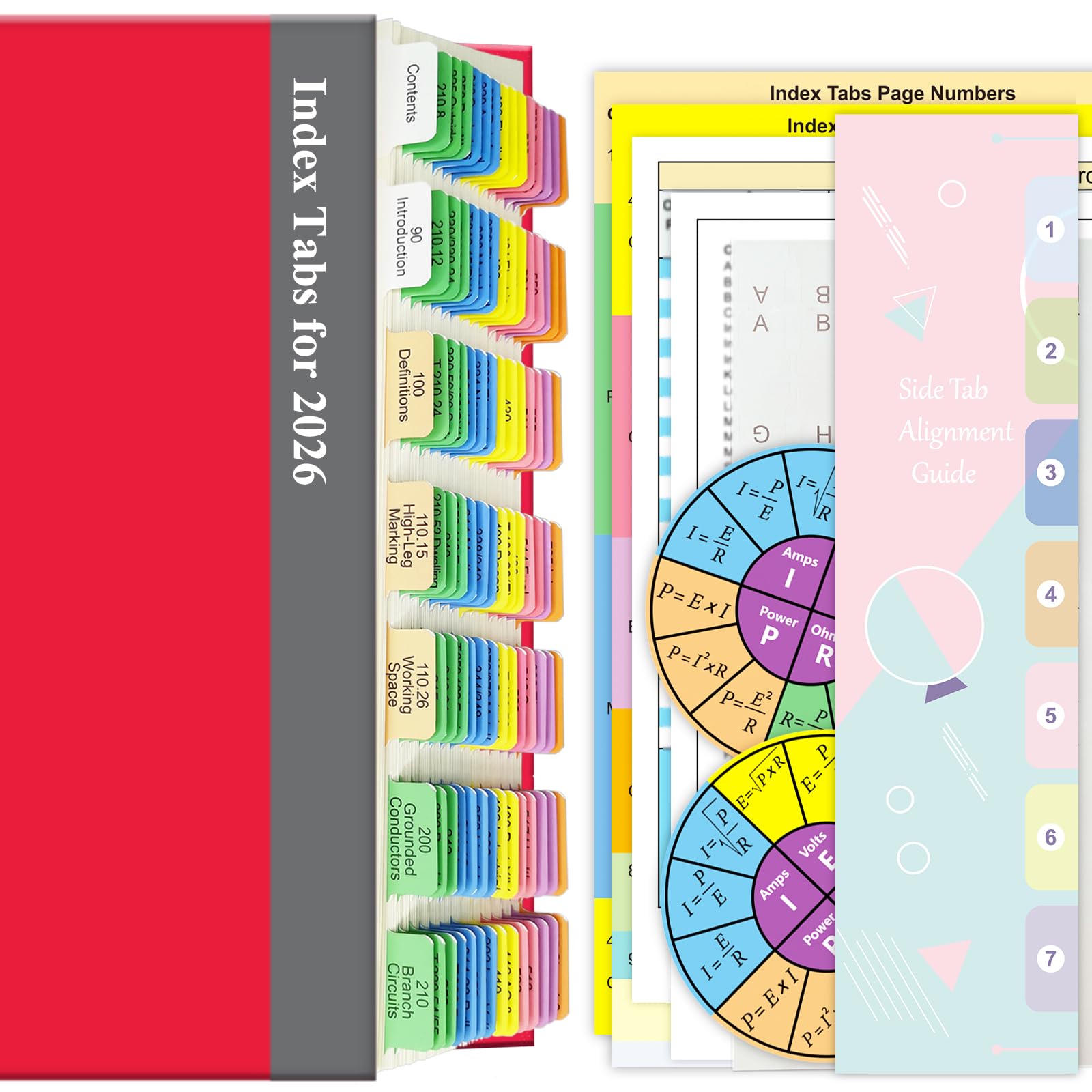 Amazon.com : Reafanta Index Book Tabs for NEC 2026 Code Book, Side
