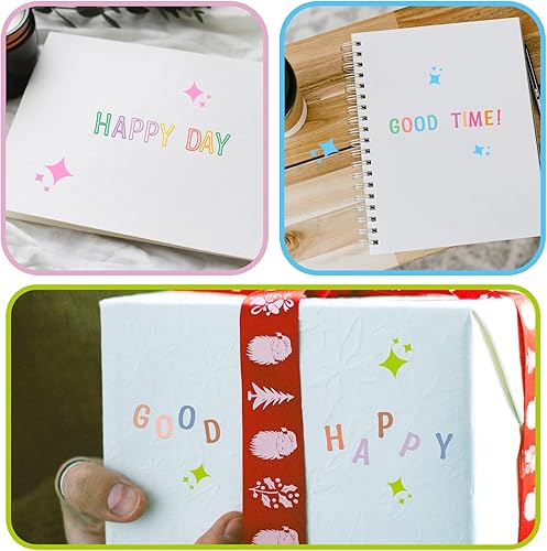 Miniatura 5 de LGZJBN - 15 hojas de letras de números coloridas, calcomanías del alfabeto, letras autoadhesivas del alfabeto, calcomanías de vinilo del alfabeto,