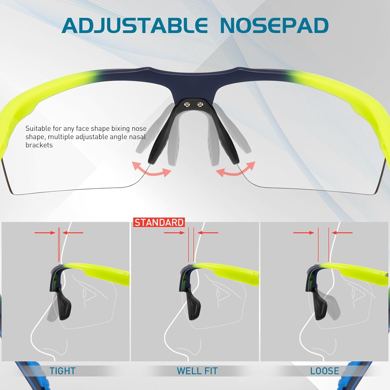 SCVCN Photochromic Sport Sunglasses Cycling Clear Glasses Men Women UV400 Protection MTB BMX Fishing Running S86 - Image 5