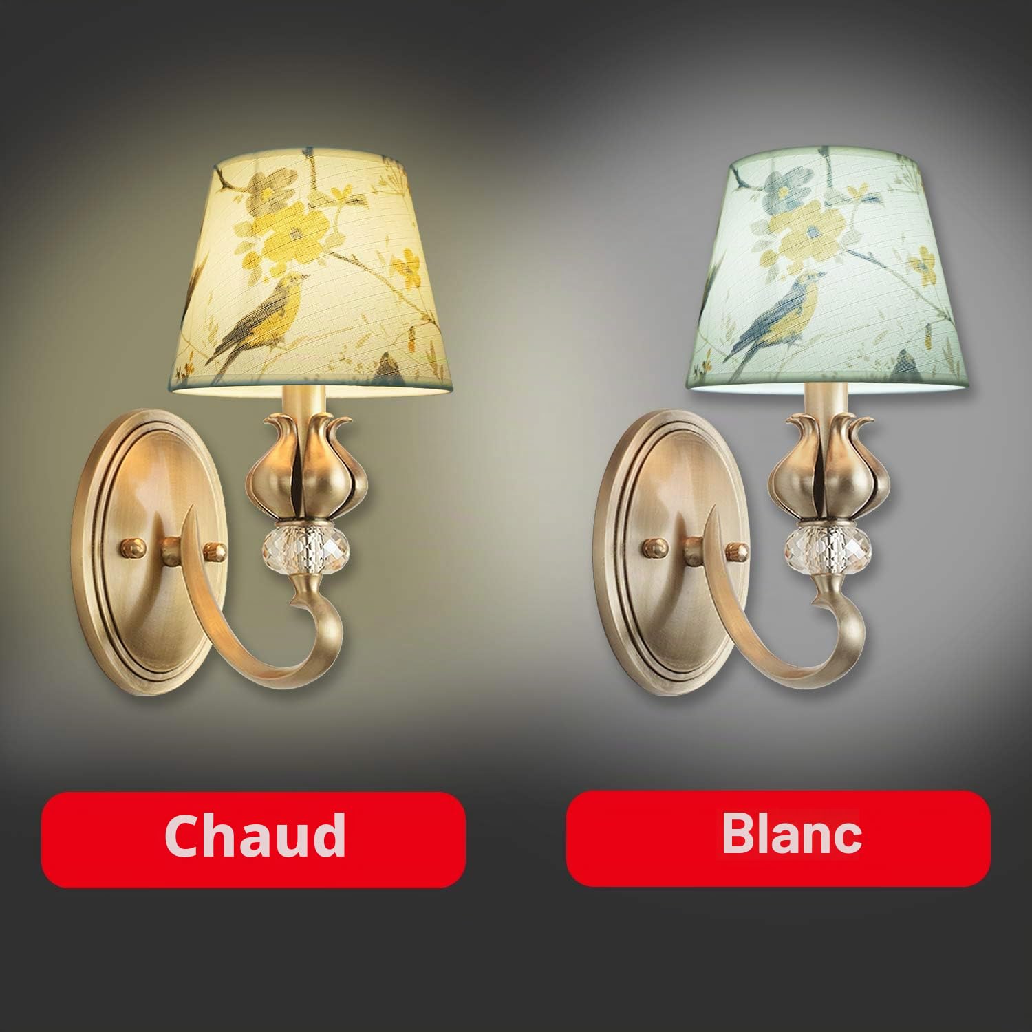 DULEE Abat-jour supérieur 6 x hauteur 6,5 x bas 10 pouces E27 E14 fait à la main pour lampe de table, lampe tambour, lampadaire, oiseau