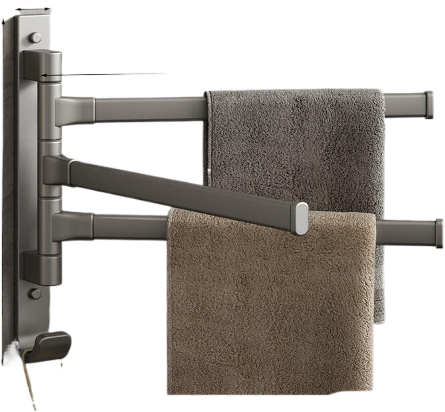 旋转毛巾架卫生间免打孔多杆浴巾收纳挂架壁挂式浴室转角毛巾挂杆 KCookware Accessories - 798