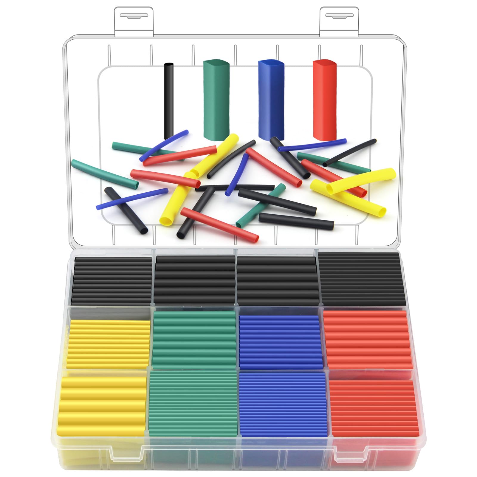 Poeland 530PCS Heat Shrink Tubing Kit, 5 Colors Electrical Insulation Heat Shrink