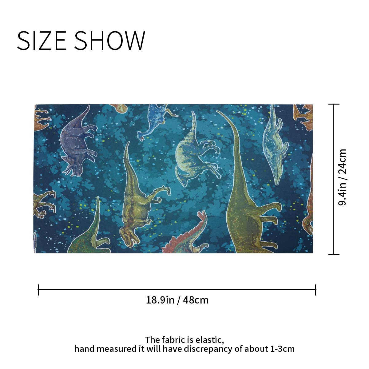 MOYYO Cartoon Dinosaurs Face Sun Dust Mask Bandanas Seamless Elastic Neck Gaiter Headwear Magic Scarf Headband Balaclave for Women Men Festivals Running Cycling Outdoor Sport