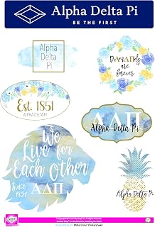 Alpha Delta Pi - Sticker Sheet - Watercolor Theme