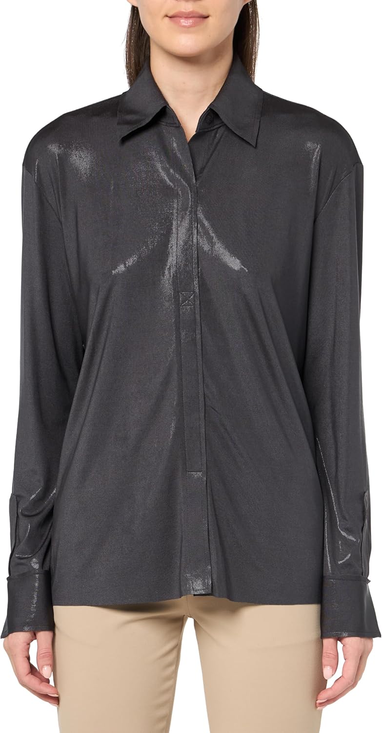 Norma Kamali Women's Nk Shirt W/Collar Stand